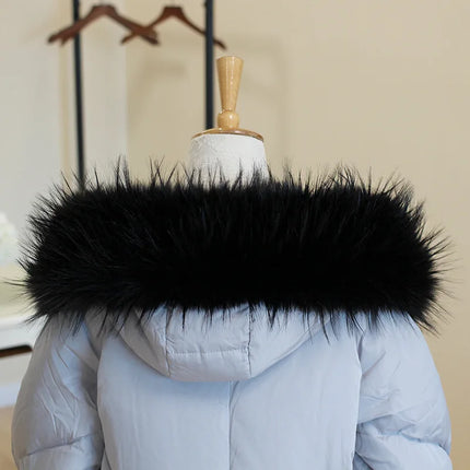 Faux Fur Scarf Warm Winter Hood Fur Decor Shawl Fake Fur Scarf Autumn Winter Women Coat Fur Collar Detachable Hat Accessories