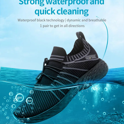 ONEMIX Waterproof Black Running Shoes for Men Breathable Training Sneakers Male Outdoor Anti-Slip Summer Trekking Sports Shoes