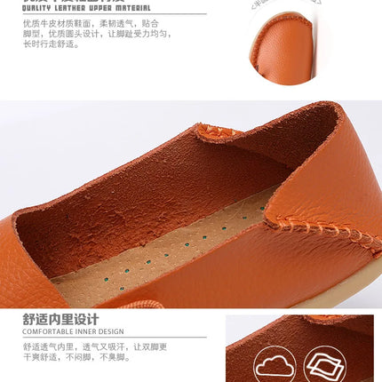 Women Flats Hot Sell Colourful Leather Women Loafers Ballet Pointed Toe Flats Ladies Shoes Loafers Plus Size 44 Zapatos De Mujer