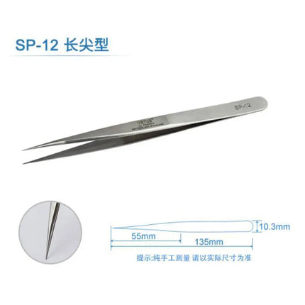 Stainless Steel Eyelashes Tweezers Anti-static High Precision VETUS Tweezers Professional Volumn Lash Extension Makeup Tool