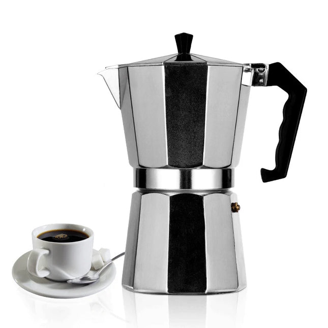 HOODAKANG-Stovetop Moka Coffee Maker, Italian Espresso, Expresso Percolator, Cafe Coffee Pot, 1, 2, 3, 6, 9, 12, 14-Cup