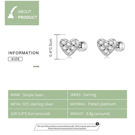 Bamoer 925 Sterling Silver Brilliant Star Earrings for Women Tiny Butterfly Stud Earrings Snowflake Girl Ear Studs Fine Jewelry
