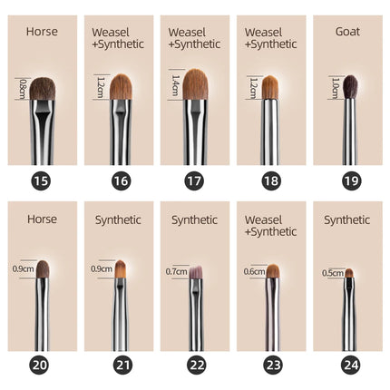 OVW Natural Goat Hair Eyeshadow Professional Makeup Brushes Crease Blending Shader kist dlya teney brovey brochas maquillaje 1pc