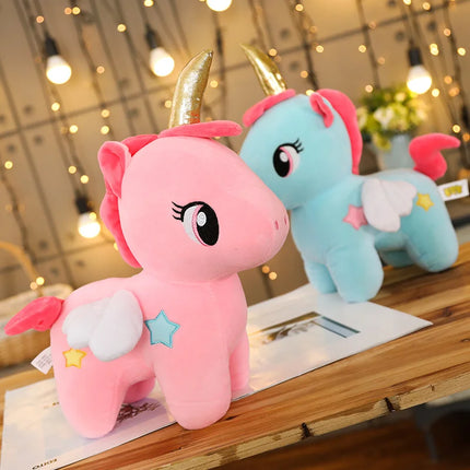 40CM Kawaii Standing Unicorn Plush Toys Stuffed Soft Lovely Animal Unicorn Horse Dolls Pillow Birthday Gift For Children Kids