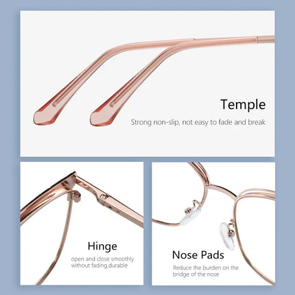 ZENOTTIC Fashion Cat Eye Prescription Glasses Women Anti Blue Ray/Photochromic Eyewear Optical Myopia Progressive Eyeglasses