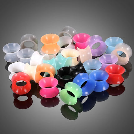 2Pcs/Lot 3-16MM Flexible Silicone Ear Plugs and Tunnels Ear Piercings Earlets Ear Stretchers Expander Ear Dilations Body Jewelry