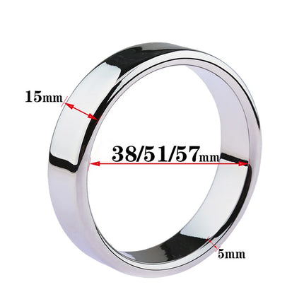 6 sizes Stainless Steel Male Penis Ring Ball Scrotum Stretcher Ejaculation Delay Metal Cock Rings BDSM Sex Toys For Men Cockring