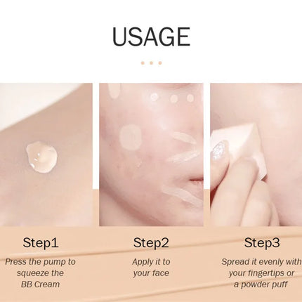 BB Cream Base Makeup Long Lasting Waterproof Brighten Skin Tone Cover Blemishes 30ml Concealer Foundation Liquid Face Makeup