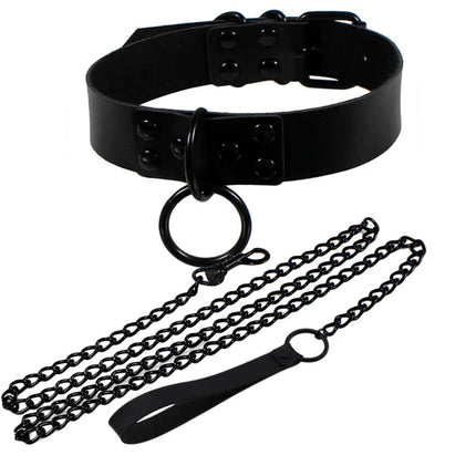 Adjustable Bandage Collar and Leash Sex Toys Slave Necklace Pu Leather BDSM Choker for Women Sexo Restraints Collar Sexual Gay