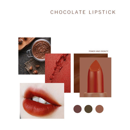 Chocolate Shape Matte Liquid Lipstick Waterproof Innovative Lovely Lip Glaze Velvet Lasting Lip Gloss Lip Makeup Tint Cosmetic