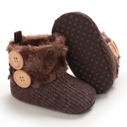 0-18M  Boots For Newborn Baby Girl Snow Boots Winter Thermal Shoes Plush Ankle Boots Winter Baby Boys And Girls Thermal Shoes