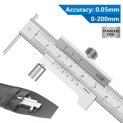 XCAN Caliper Marking Vernier Caliper 0-200mm/250mm Stainless Steel Parallel Marking Vernier Caliper Marking Gauge Measuring Tool