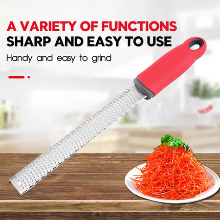 Stainless Steel Cheese Grater Citrus Lemon Zester Peeler Cheese Lemon Fruit Chocolate Grater With Non-Slip Handle Kitchen Gadget