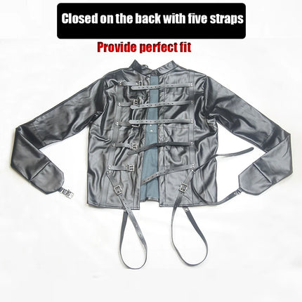 BDSM Leather Armbinder Restraint Straitjacket,Straight Jacket Bondage,Unisex Doctor Patient Cosplay,Women's Sexy Lingerie