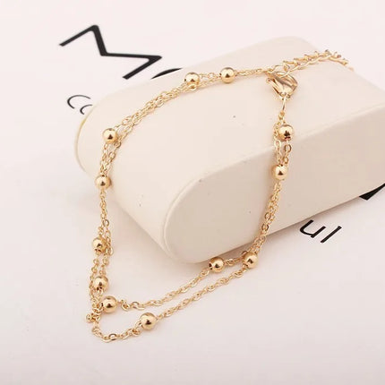 New Personalized Butterfly Pendant Anklet Summer Beach Leg Chain Handcrafted Anklet Gold And Silver Headwear Wholesale And Retai
