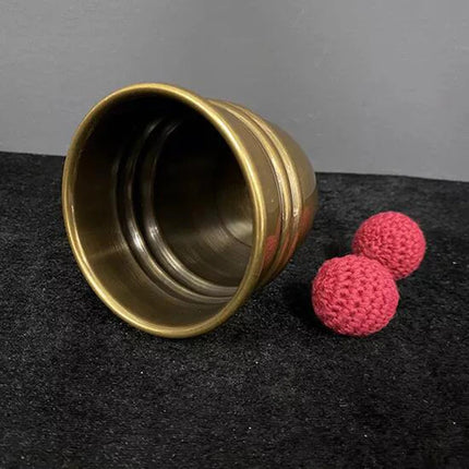 Super Chop Cup (Brass/Aged) By Oliver Magic Tricks Ball Professional Magician Appearing/Vanising Mentalism Props