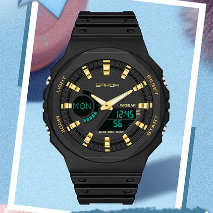 SANDA Outdoor Sports Watches Men Ms LED Digital Watches Military Waterproof Date Electronic Watch Boy Girl Relogio Masculino