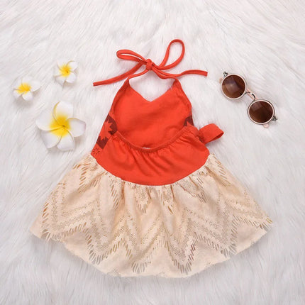 0-4T Girls Moana Cosplay Costume For Kids Vaiana Princess Dress Clothes For Halloween Costumes For Girls Baby Girl Party Dresses
