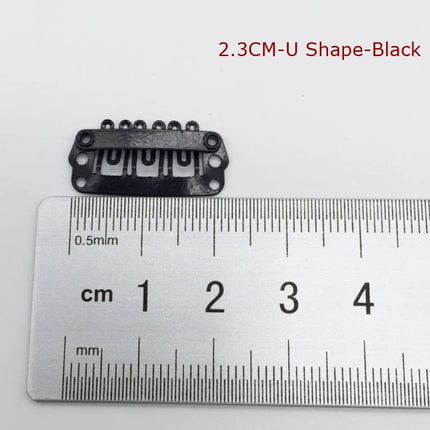 50pcs 2.3cm-3.6cm Black Brown Color Wig Clips Snap Clip For Hair Extension Wig Weft Wig PP Hairpins Large Clips Styling Tools