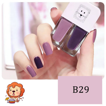 New 2 In 1 Candy Color Nail Polish Manicure Water-based Bright Scrub No Bake No Peeling Quick Dry Waterproof Lasting Nail Polish