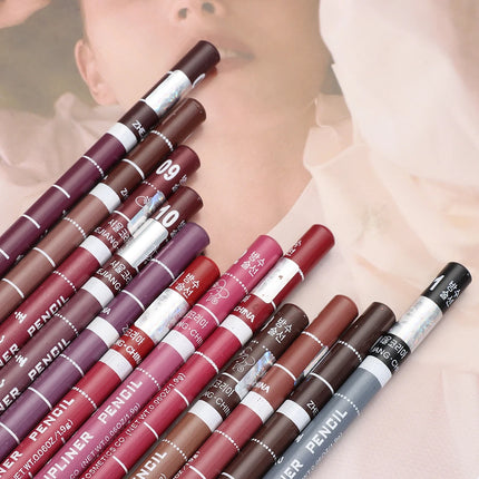 1PC Professional Wood Lip liner Pen Waterproof Lipstick Pencil Contour Matte Lady Charming Women's Makeup Long Lasting Cosmetic