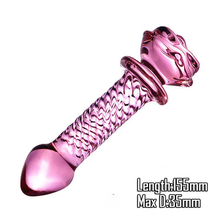 Pyrex Glass Dildo Fake Penis Crystal Anal Beads Butt Plug Prostate Massager G Spot Female Masturbation Toys