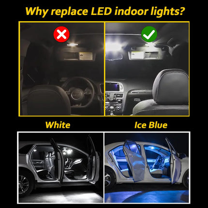 MDNG 10Pcs Canbus Car Accessories For Volkswagen VW Polo AW1 BZ1 2018 2019 2020 2021 Car LED Interior Map Dome Trunk Light Kit