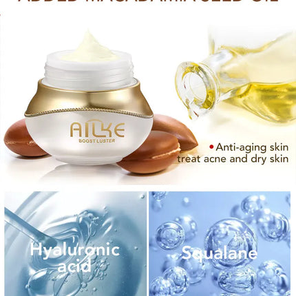 AILKE Anti-Aging Wrinkle Whitening Skin Care Face Cream With Collagen Rose Moisturizing Brightening Women Facial Korean Cosmetic