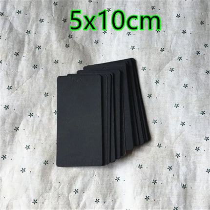 500PCS 350gsm Black Paper Tag DIY Blank Cardboard Handmade Party Birthday Wedding Christmas Gifts Flowers Box Bottles Label Tags