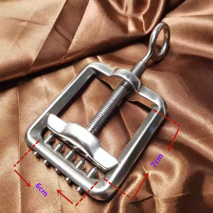 Stainless Steel Screw Extrusion Nails Ball Crusher Cock & Testicle Crushing CBT Device Chastity Cage Bondage Adult Toys for Men