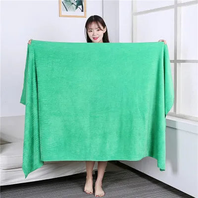 100X200cmSuper thick Microfiber Bath Towels – Super Absorbent, Soft, Fast Drying and Oversized Bath Lines Multip  Grey towel