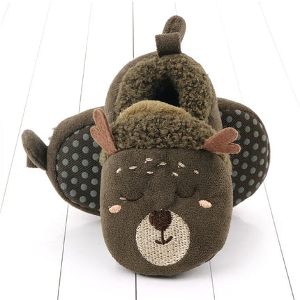 Super Keep Warm Infant Slippers Toddler Baby Shoes Baby Boy Girl Knit Crib Shoes Cute Cartoon Anti-slip Prewalker Baby Slippers