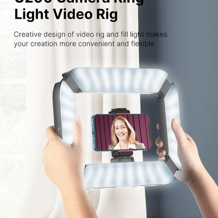 Ulanzi U-200 Ring Light Photography Led Video light BI-color Camera With phone clip cold shoe for Youtube Live Rig lamp