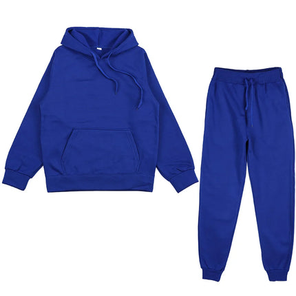 Men's and women's spring fleece sportswear men's and women's casual hoodies couple suit jogging fashion pullover black S-3XL