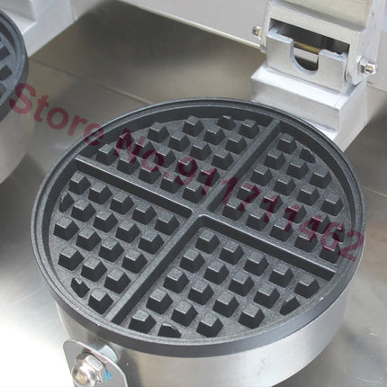 Commercial Double Head Waffle Maker Egg Cake Oven Non-Stick Pan Muffin Baking Machine