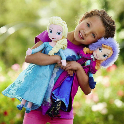 40cm Frozen Princess Anna Elsa Plush Doll Toys Snow Queen Princess Anna & Elsa Soft Stuffed Toys Gifts for Girls Kids
