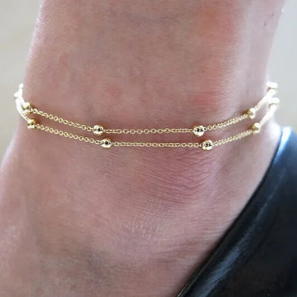New Personalized Butterfly Pendant Anklet Summer Beach Leg Chain Handcrafted Anklet Gold And Silver Headwear Wholesale And Retai
