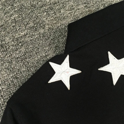 High New Novelty 2021 Embroidered 7 4 Stars Collar Cute Crown Casual Polo Shirts Shirt Skateboard Cotton Polos Top Tee 046