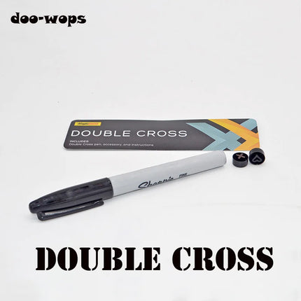 Double Cross (1 X Stamper + 1 Heart Stamper) Magic Tricks Ink Vanishes Magia Magician Close Up Illusions Gimmick Mentalism Prop