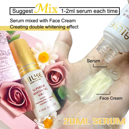 AILKE Whitening Face Care Set For All Skin Types, With Glutathione, Nicotinamide, Reduce Dark Spots, Freckles, Even Skin Tone