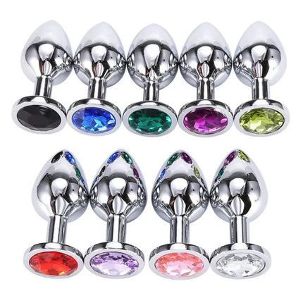 3 Size S/M/L Anal Plug Sex Toys for Woman Men Metal Crystal Butt Plug Prostate Massager Stimulator Anal Dildo Sexual Toy Adult