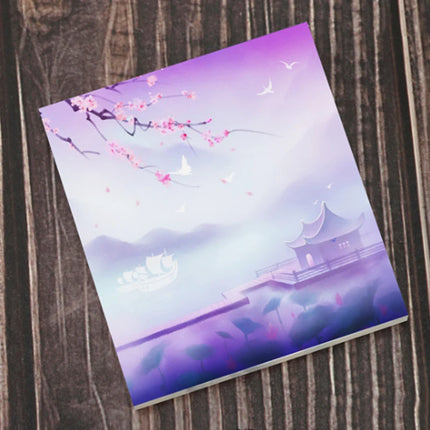 1PCS Cartoon Portable Retro Square Tearable Notepad Message Sticky Notes Notebook Stationery Child Gift Office&School Supplies