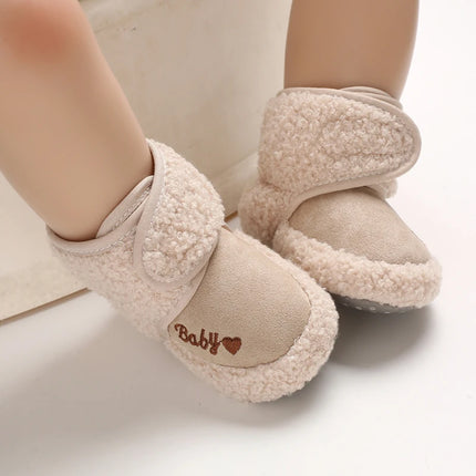 0-18M  Boots For Newborn Baby Girl Snow Boots Winter Thermal Shoes Plush Ankle Boots Winter Baby Boys And Girls Thermal Shoes