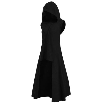 Fashion Gothic Clothing Women Tops Women's Steampunk Coat Hooded Long Victorian Trench Sweatshirt