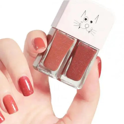 Manicure Water-based Bright Scrub Can Tear Gemini Nail Polish Two Bottles Set Twin Nail Polish Combination Glitter Nal Art Tools