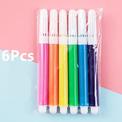 Painting Summer Fan DIY Toys For Children Cartoon Animal Color Graffiti Origami Fan Art Craft Toy Creative Drawing Kids