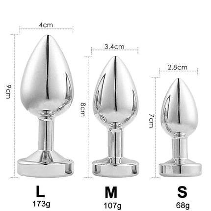 LED Light Anal Plug Stainless Steel Butt Plug Prostate Massage Sex Toys For Women Men Gay Adult toys BDSM Anal Butt Plug