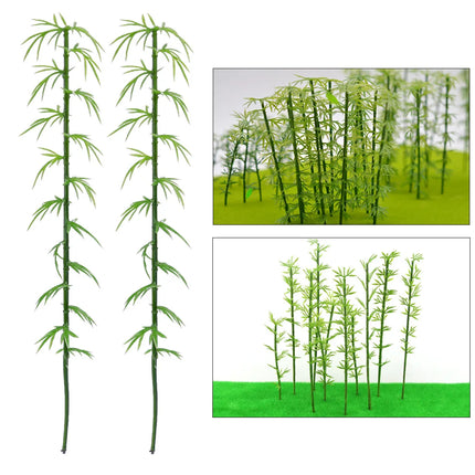 50Pcs 10cm/12cm/15cm Plastic Miniature Model Tree Landscape Bamboo Tree Sand Table Model Decor Accessories Toys Hobbies 2019 New
