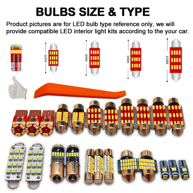 MDNG 10Pcs Canbus Auto Accessories For Volkswagen VW Polo AW1 BZ1 2018 2019 2020 2021 Car LED Interior Map Dome Trunk Light Kit
