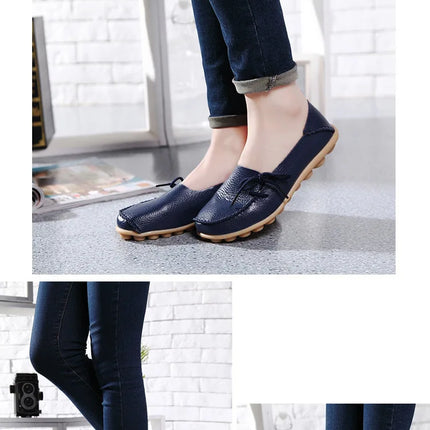 Women Flats Hot Sell Colourful Leather Women Loafers Ballet Pointed Toe Flats Ladies Shoes Loafers Plus Size 44 Zapatos De Mujer
